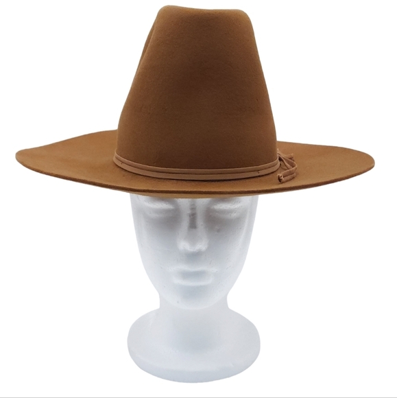 Thoroughbred Moleskin Brown Western Cowboy Hat Yellowstone Gunsmoke VTG 6 5/8 - Picture 1 of 14